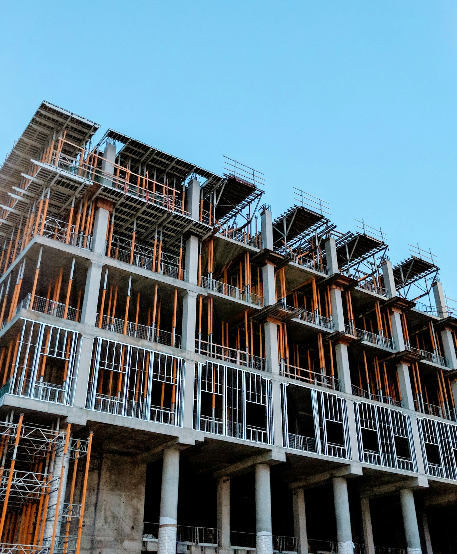 Concrete frame under construction